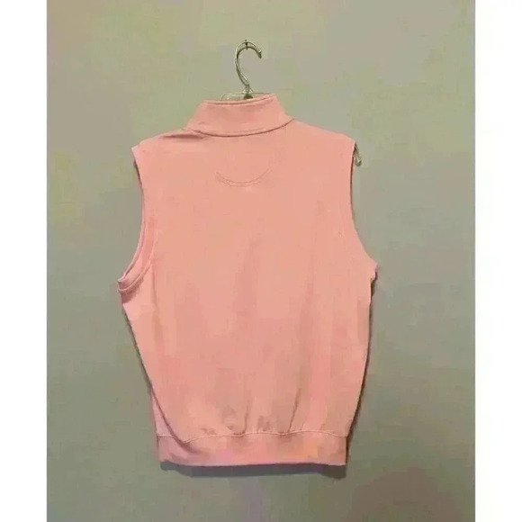 Fairway Greene Tech Vest Mens Small Pink FG Golf 1/4 Zip Performance Stretch EUC - Picture 3 of 3